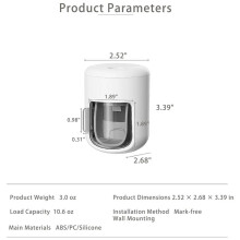 2X Automatic Toothpaste Dispenser, Wall Mounted with Visualization of Toothpaste Rate