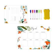 Magnetic Acrylic Weekly Planner Calendar Memo Board for Refrigerator - Erasable Writing Style 2 TYU060