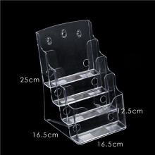 2X A5 Acrylic Brochure Display Stand Rack Flyer Holder Magazine Organizer