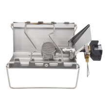 4X Réchaud de Camping Extérieur Portable Coupe-Vent Haute Puissance Cassette Cuisinière à Gaz Accessoires de Pique-Nique