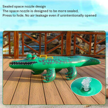 2X Reptile Ride Toys, Crocodile Inflatable Pool Float for Kids, Fun Beach and Pool Toy, Inflatable Pool Float