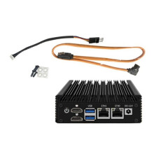 N3700 PC 6W Dual Gigabit Host Quad Core Vier Thread X86 voor Soft Router Computer DIY UK Plug