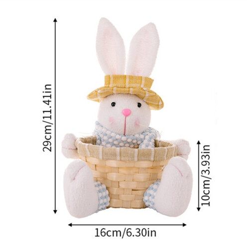 2X Easter Candy Dish, Bunny Easter Basket, Easter Candy Storage Basket, Gift Box for Table Decor Easter Gift,B