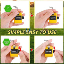 12 PCS Handzähler 4-Stelliger Mechanischer Click Counter Farblich Sortierter Handzähler Clicker mit Metallfingerring