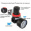 2X AR2000 G1/4 Inch Thread Air Control Compressor Pressure Relief Regulator Valve with Fitting 5