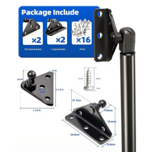 10MM Stud Mounting Bracket, 8PCS Universal Gas Strut Mounts for RV Door Lift Supports Shocks Spring
