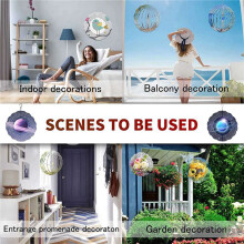 8Pack 8-Zoll-Sublimations-Windspiel-Rohlinge 3D-Windspiel-Windspiel für Aufhängen für Indoor-Outdoor-Gartendekoration