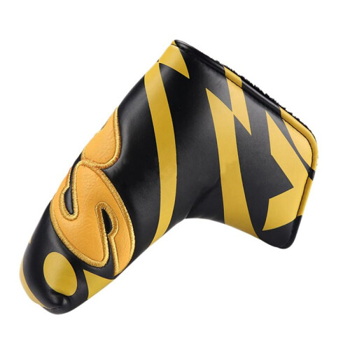 2X  Club Blade Putter Cover Headcover with PU Leather Closure,Yes Printed Patterned  Accessories 2