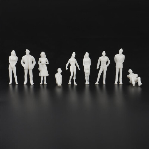 1:50 White Figures Architectural Model Human Scale HO Model Plastic Peoples,500 Pieces 2