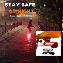 3X LED Skateboard Light Longboard Lights Skateboard Lights Fits  Any Longboards Bikes Scooters Headlights