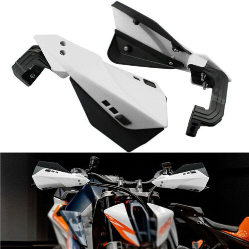 4x White Universal Motorcycle Handguard Motocross Hand Guard Protector for Motorcycle 22mm Handlebar Protector 2