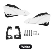 4x White Universal Motorcycle Handguard Motocross Hand Guard Protector for Motorcycle 22mm Handlebar Protector