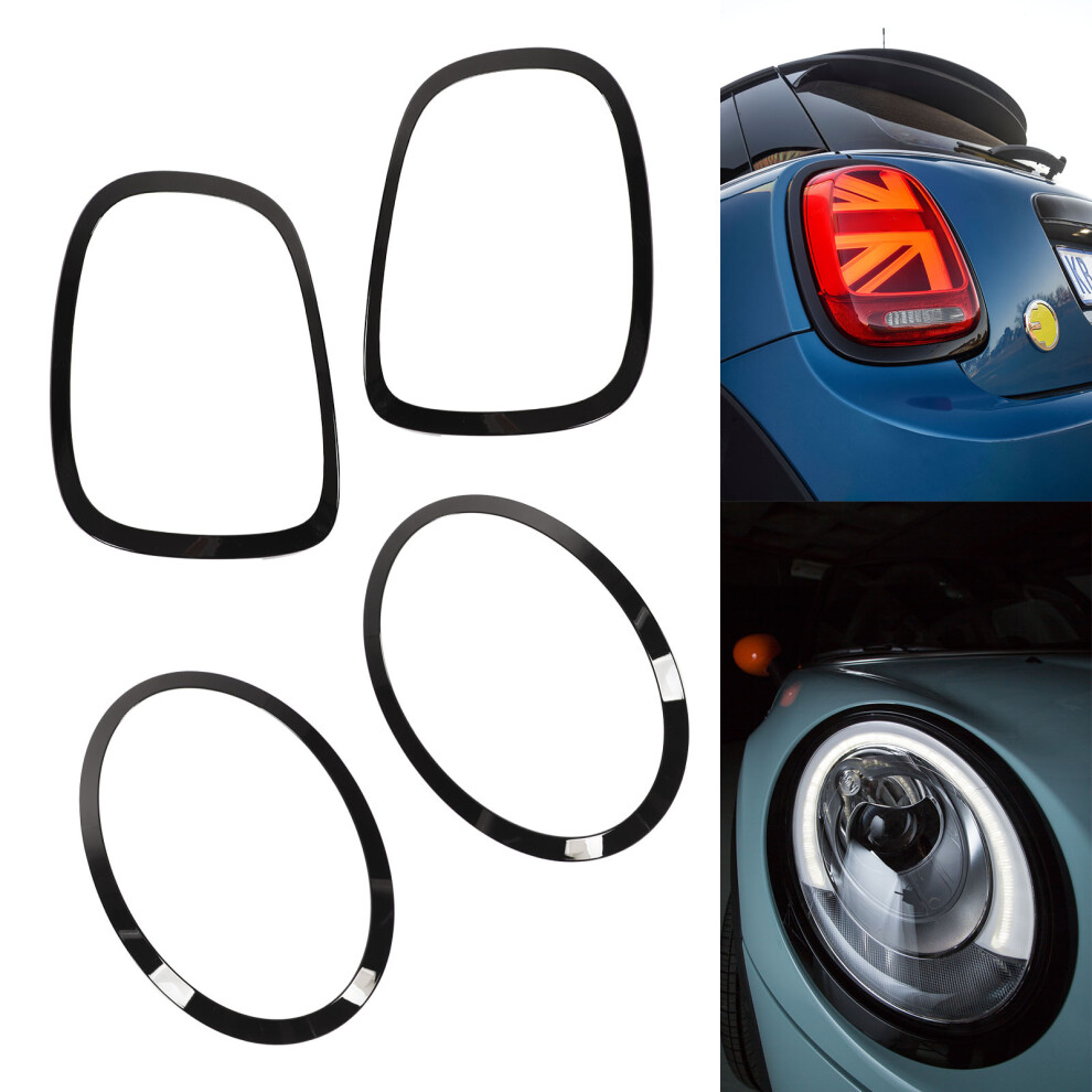 5Pcs Gloss Grille Trim Mini 2014 Black/Light 7293282169630