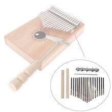 6X 17Keys Kalimba DIY Kit Thum Piano Ersatzteile mit Keys Bridge Tuning Hammer Kit Kalimba Zubehör