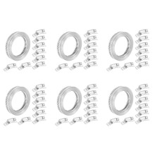 6X 304 Stainless Steel Worm Clamp Hose Clamp Strap with Fasteners Adjustable DIY Pipe Hose Clamp Ducting Clamp 11.5 Feet