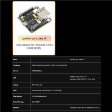 5X Luckfox Placa de Desarrollo Linux Lyra Ultra W RK3506B con EMMC de 8 GB, WiFi6Bluetooth/ 5.2/BLE de 2,4 G Integrado y Puerto PoE.