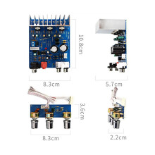 2X TDA2030 15W+15W+30W 2.1 Channel Amplifier Audio Board Subwoofer Amplifier Bass Output for Speaker DIY Dual AC12-15V