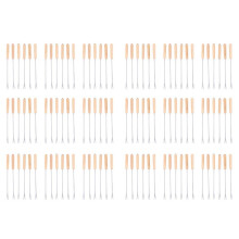 108X Stainless Steel Color Coding Chocolate Fountain Cheese Fondue Forks with Oak Wood Handle Heat Resistant,9.5Inch