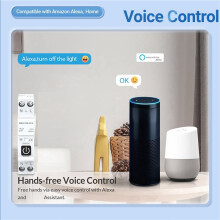5X Interruttore Automatico Intelligente Tuya WIFI 1P+N 1A-63A Guida DIN Regolabile con Misurazione Funziona con Life Alexa Home