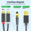 2X Digital Optical to 2RCA Audio Conversion Cable TV Projector Optical Digital Audio Output to Amplifier and Speakers 6