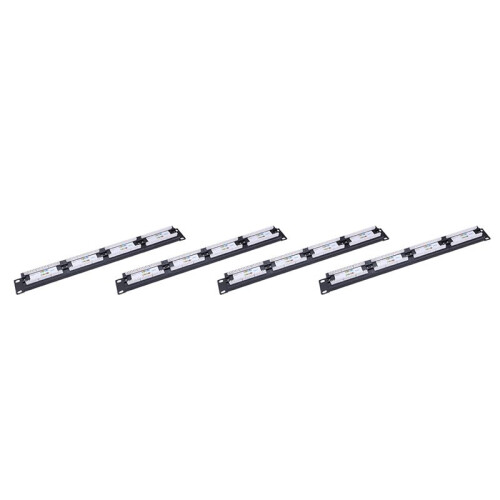 4X UTP 24 Port Rj45 Patch Panel Rack Cable Wall Mounted Bracket Connector Rack Tool Ethernet Lan Network Adapter CAT6