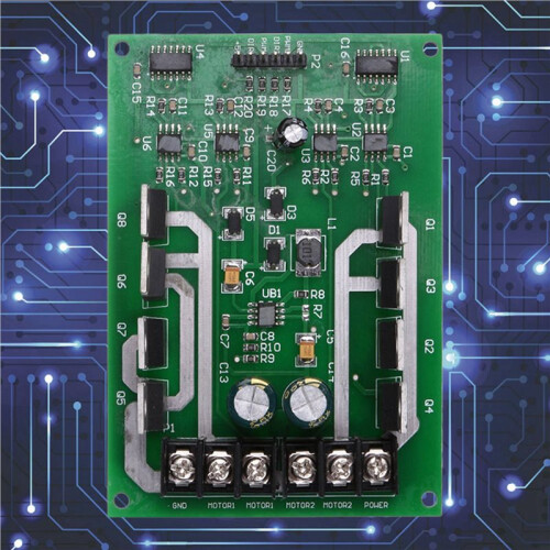 2X Dual Motor Driver Module Board H-Bridge  MOSFET IRF3205 3-36V 10A Piek 30A 2