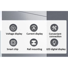 3X Dual Display Combination Rail Type Single Phase Digital Meter Digital Din Rail Power Meter AC Voltmeter Ammeter
