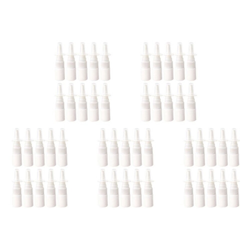 50Pcs 10Ml Spray Bottle Refillable Plastic Mist Nose Nasal Sprayer