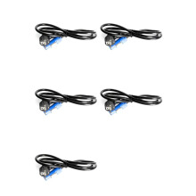 5X Powercon Plug 1,5M Zwarte Podiumverlichting Stroomkabel, 3-Aderig DMX512 LED Evenementverlichtingssnoer Luchtvaart Stroomkabel EU-Stekker