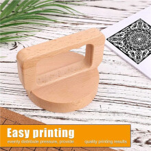 2X Wood Baren for Printmaking,Beech Block Printing Tool Printing Press Tool Hand Printing Tool Linoleum Block