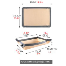 2X Tapis de Four en Silicone Résistant Aux Hautes Températures, Idéal pour la Cuisson Du Poisson et de la Viande Grillés.