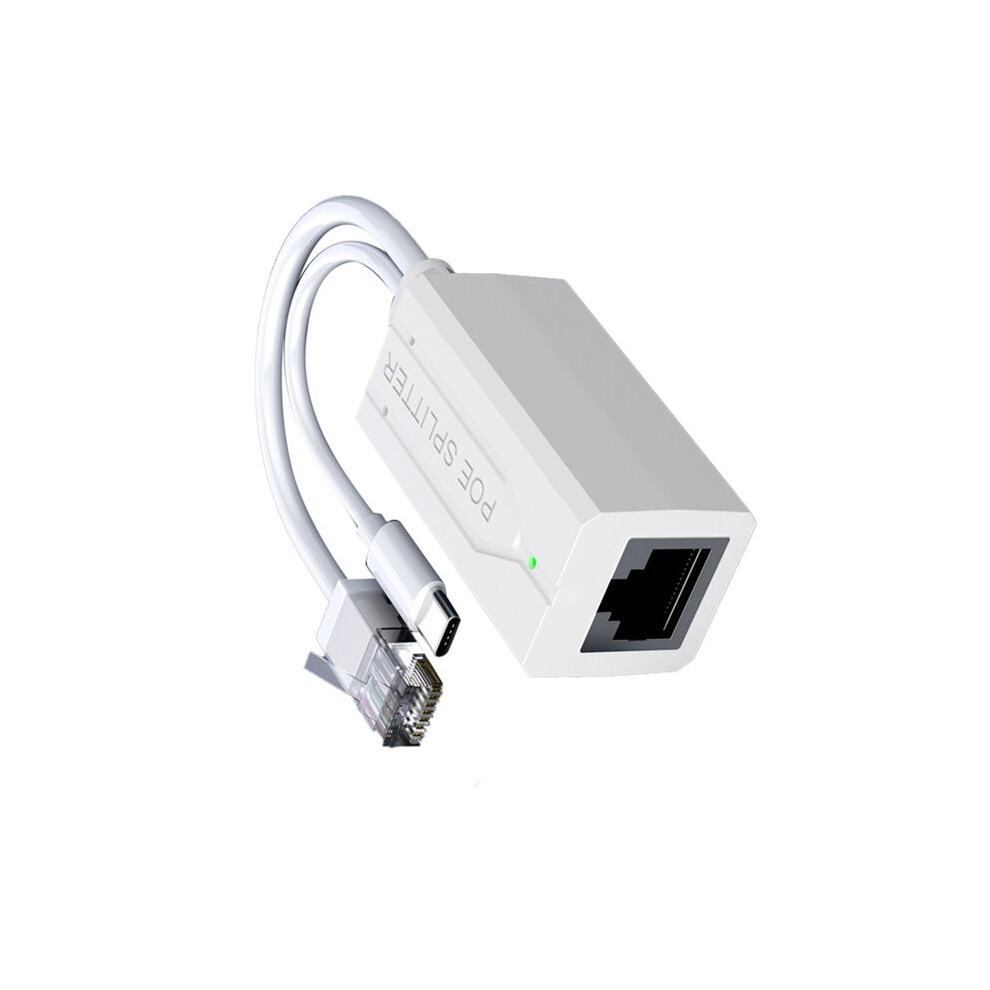 2X 100Mbps Usb Type C Poe Splitter 48V To 5V For Various Electronic Networking Transmission 6034170007907