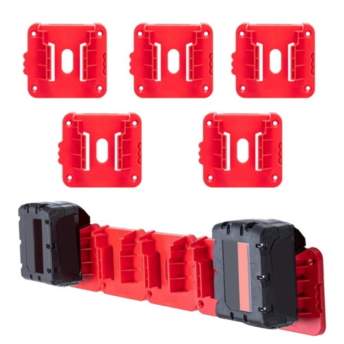 10PCS for  M18 Battery Holder, 18V Lithium Battery Wall Mount Dock, Secure & Organized Battery Storage Solution 1