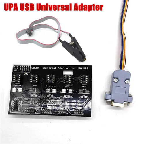 2X UPA USB ECU Programmer Universal Eeprom Adapter Board with SOP8 SOIC8 Clip UPA-USB V1.3 Test Cable 2