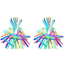 200 StüCk Fluoreszenzlicht-LeuchtstäBe, ArmbäNder, Halsketten, Neonfarben für Hochzeit, Party, LeuchtstäBe, Leuchtend Bunte LeuchtstäBe
