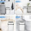 2X  Trash Kitchen Bathroom Recycling Automatic Sensor Dustbin Electric Waste Bin Waterproof Wastebasket for 13L 5