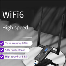 2X EDUP AX1672 WiFi 6E Adapter 3000Mbps High-Speed USB 3.0 Tri-Band 2.4G/5G/6G Wireless Network Card with Antenna