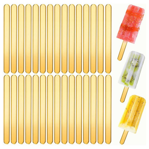 105pcs Gold Acrylic  Sticks, Reusable  Sticks for Cakesicle Sticks, Bulk Glitter  Sticks 2