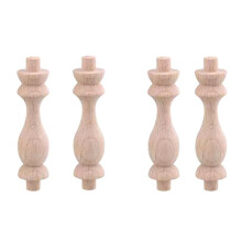40 Pcs 7.6X1.8cm Beech Unpainted Unfinished Wood Spindles Baluster for Home Restaurant Decor Repair Decoration
