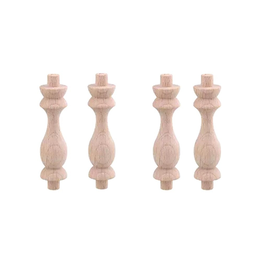 40 Pcs 7.6X1.8cm Beech Unpainted Unfinished Wood Spindles Baluster For Home Restaurant Decor Repair Decoration 6031416550975