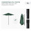 Outsunny Sombrilla de Jardín Verde 196 x 196 x 204 cm 2