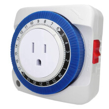 2X Outlet Timer  24 Hour Plug-in Electric Mechanical Outlet Timer  Outlet Mechanical Timing Socket US Plug