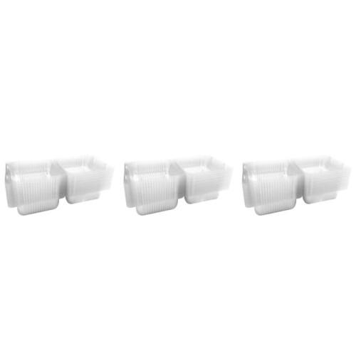 300Pcs Single Individual Cake Slice Boxes Dessert Containers Cheesecake Boxes Stackable Square Boxes Clear Food Boxes