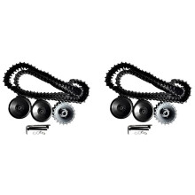 2 set Track + Track Drive Wheel / Track Wheel + Bearing Wheel Tank Car Chassis Robot Wall Power Model Kit