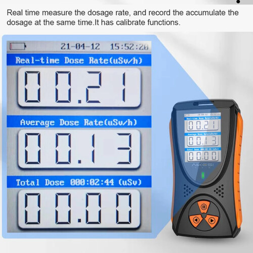 Nuclear Radiation Detector with Accurate Radiation Detection, LCD Display User-friendly Interface Rechargeable Battery Gamma Beta X-ray Detection 2