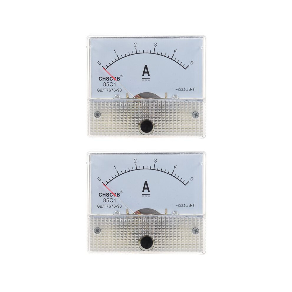 2X 85C1-A Analog Current Panel Meter 5A Amp Ammeter 6033017037039