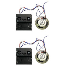 2X Music Chime Box mit Horn Ersatzteile,Wanduhrwerk Quarzuhr Teile,Uhr ZubehöR,Melodie Mechanismus