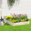Outsunny Arriate de Madera Marrón 100 x 100 x 16 cm 2