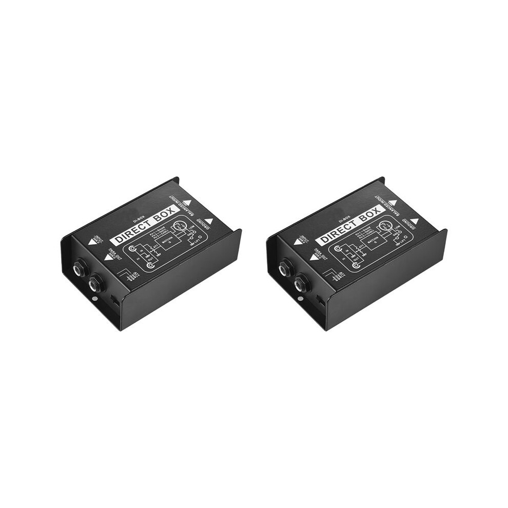 Photos - Car Amplifier 2X Passive Direct Box Single Channel Passive DI-Box Direct Injection Box Balanced & Unbalance Signal Audio Isolator