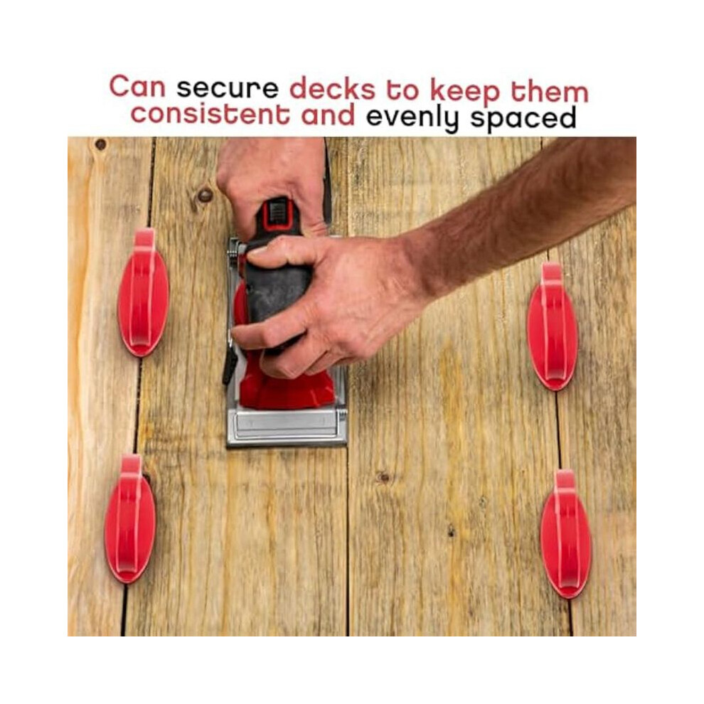 48Pcs Deck Board Jig 1/4Inch Deck Board Spacer Rings Deck Jig Spacer For Pressure Treated Composite Plank Decking Tool 6033241095195